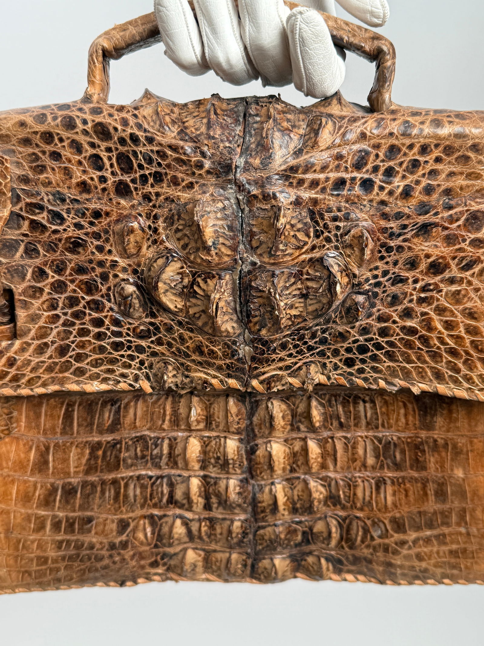 Vintage Alligator Leather Briefcase / Document Case - 2