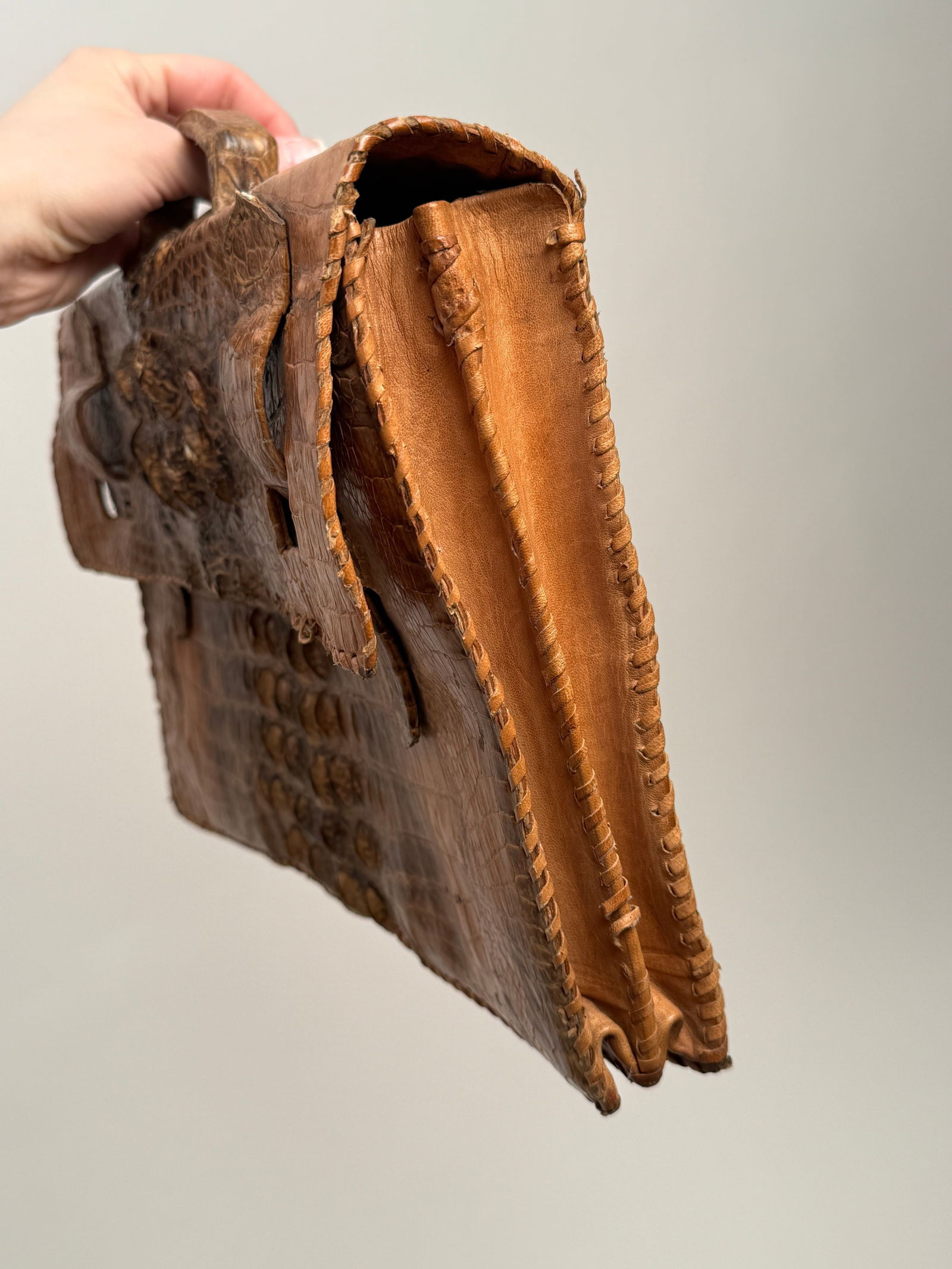 Vintage Alligator Leather Briefcase / Document Case - 5