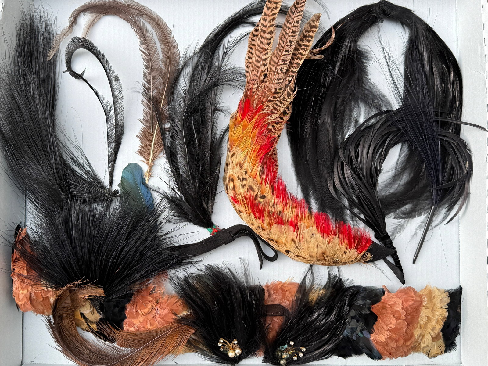 Antique Vintage Feathers Millinery Group (2) (1 of 8)