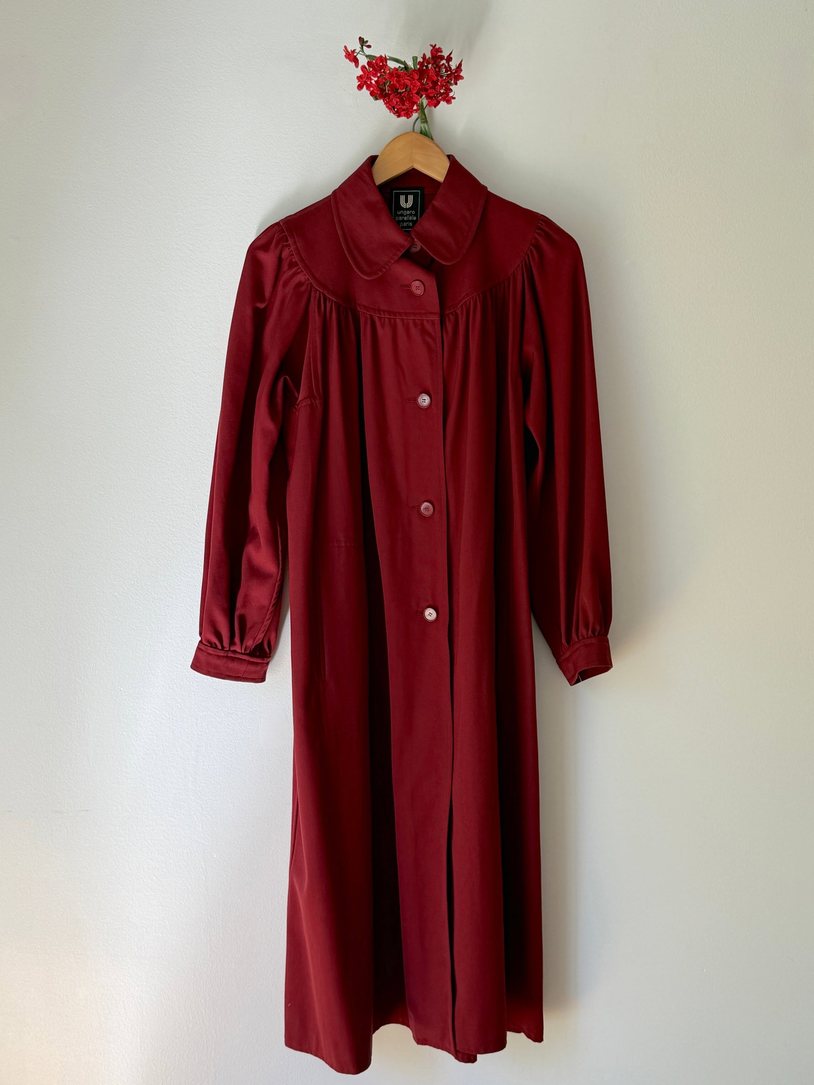 Vintage Ungaro Parallèle Paris Red Swing Coat (1 of 5)