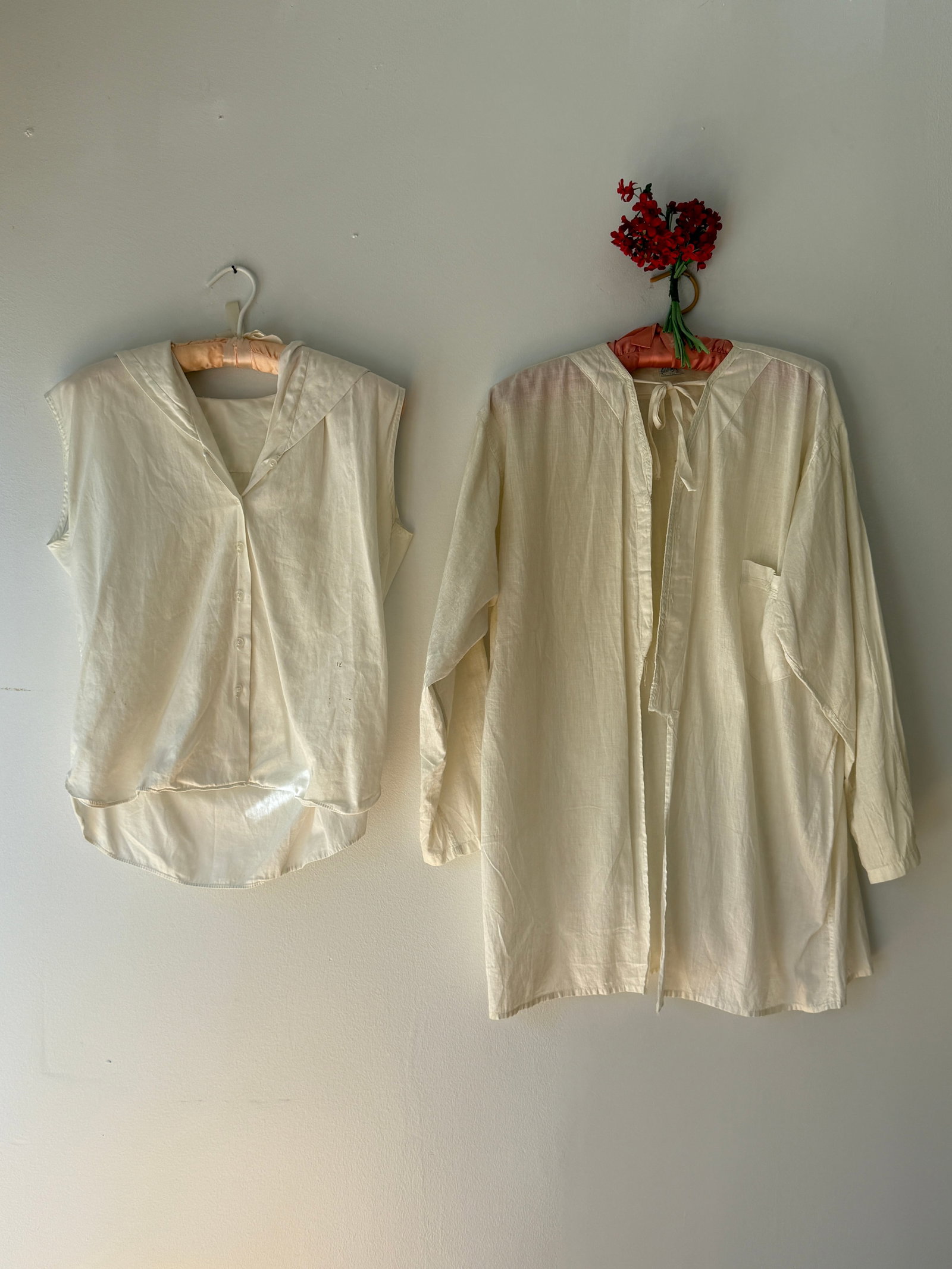 Lot of Two Antique Vtg Linen Garments Sailor Blouse (1 of 11)