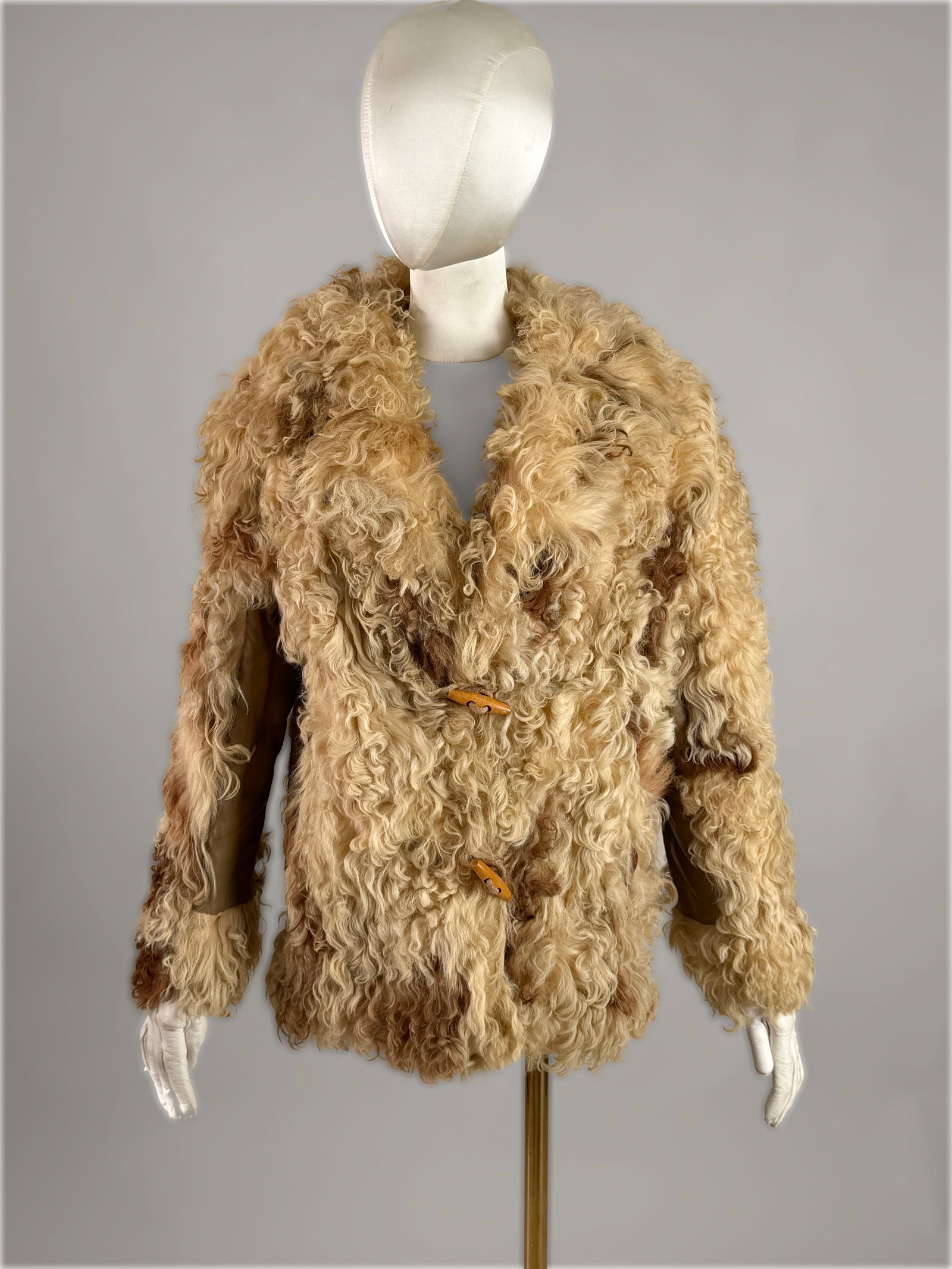 Vintage Curly Lamb Fur Coat (1 of 18)