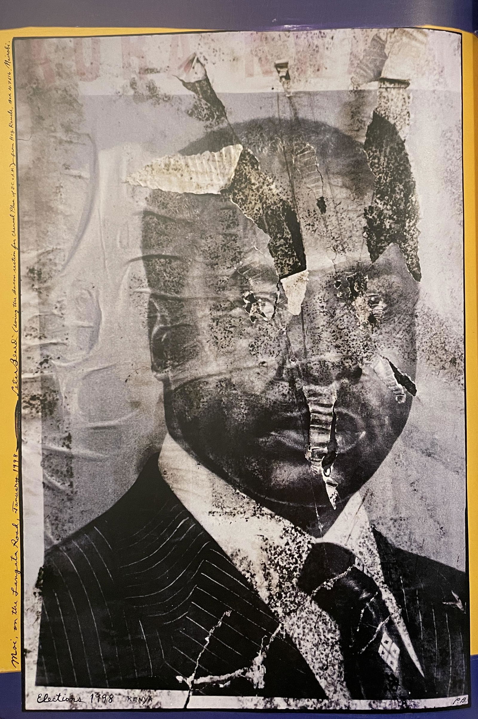 Peter Beard - Elections, 1998: PETER BEARD (1938-2020) Elections, Kenya, 1998 Print in Colors, Printed in the 2000s 7 1/2" x 11" Peter Beard was an American photographer best known for his documentary images of Africa arranged in u