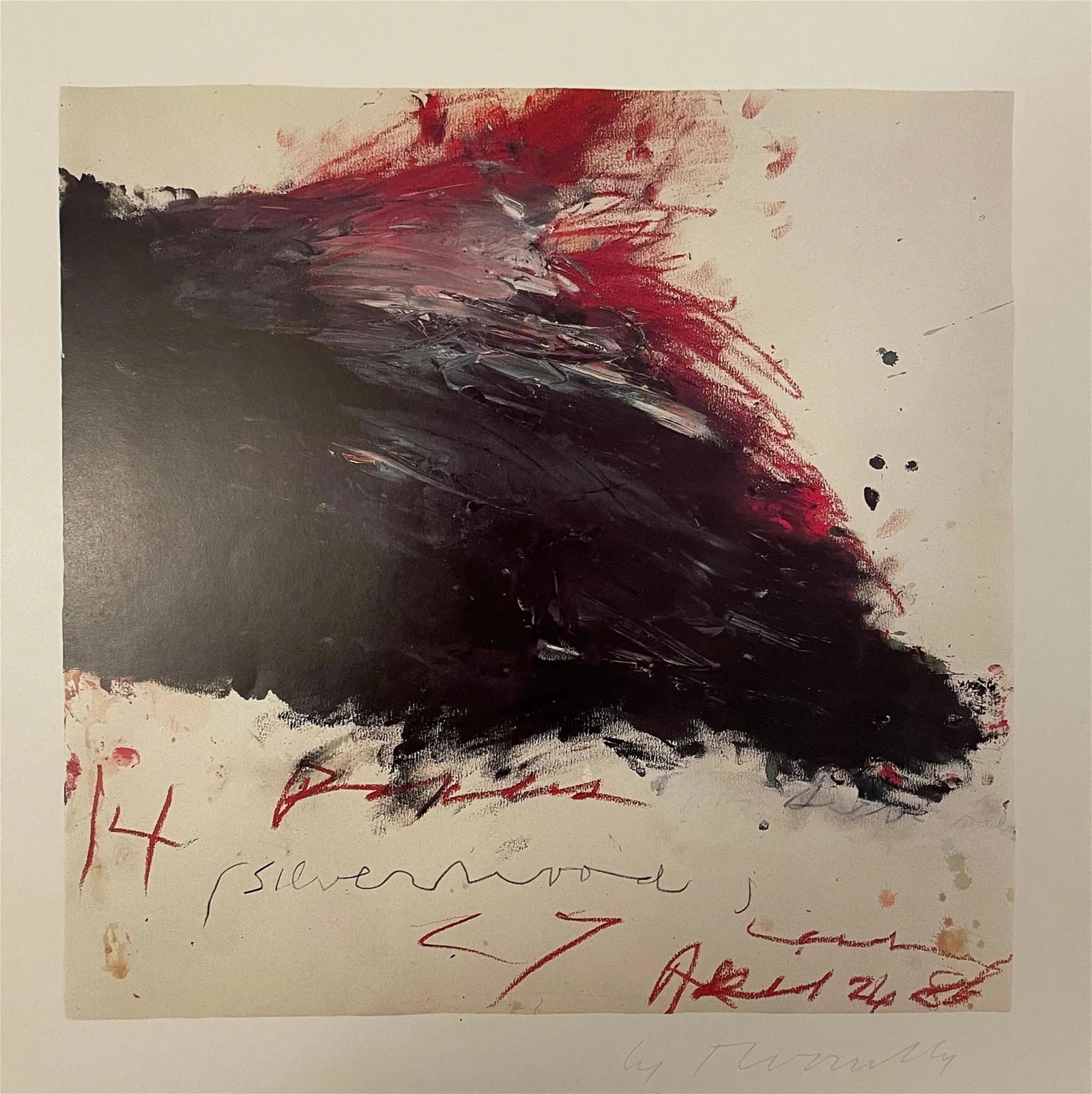 Cy twombly - Untitled - Hand Signed: CY TWOMBLY (1928-2011) Untitled Hand Signed Towards the bottom right Print in Colors 10" x 10 3/4"