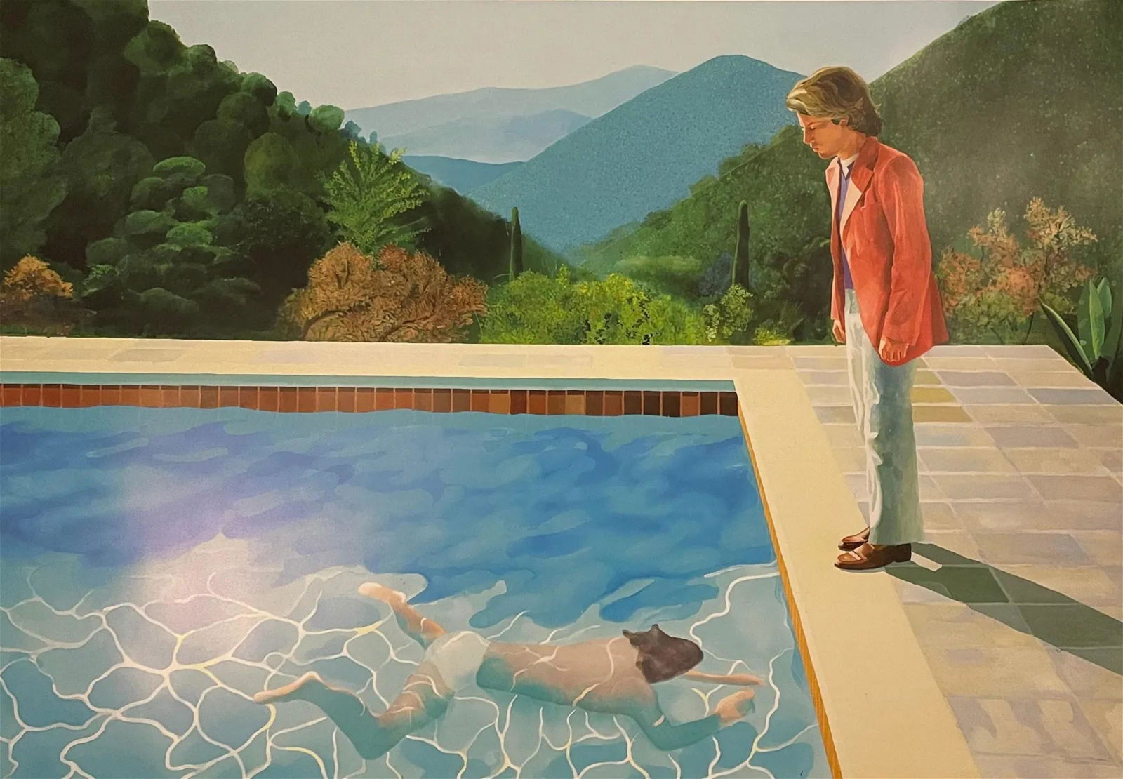 David Hockney - Portrait of an Artist (Pool with Two Figures, 1972): DAVID HOCKNEY (B. 1937) Portrait of an Artist (Pool with Two Figures, 1972) Offset Lithograph 23 1/4" x 33 1/4"