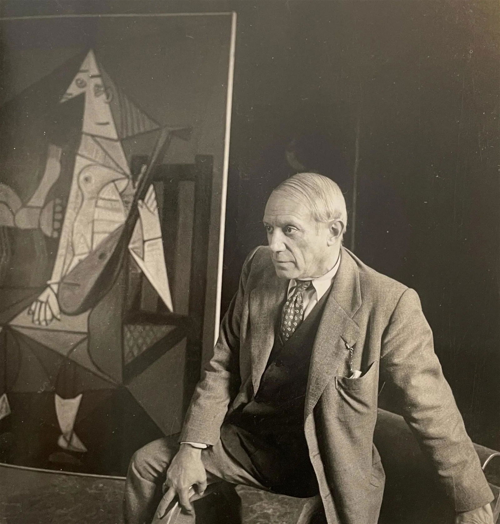 Cecil Beaton - Pablo Picasso, 1944: CECIL BEATON (1904-1980) Pablo Picasso, 1944 Print in Colors 10 1/4" x 10 1/2"