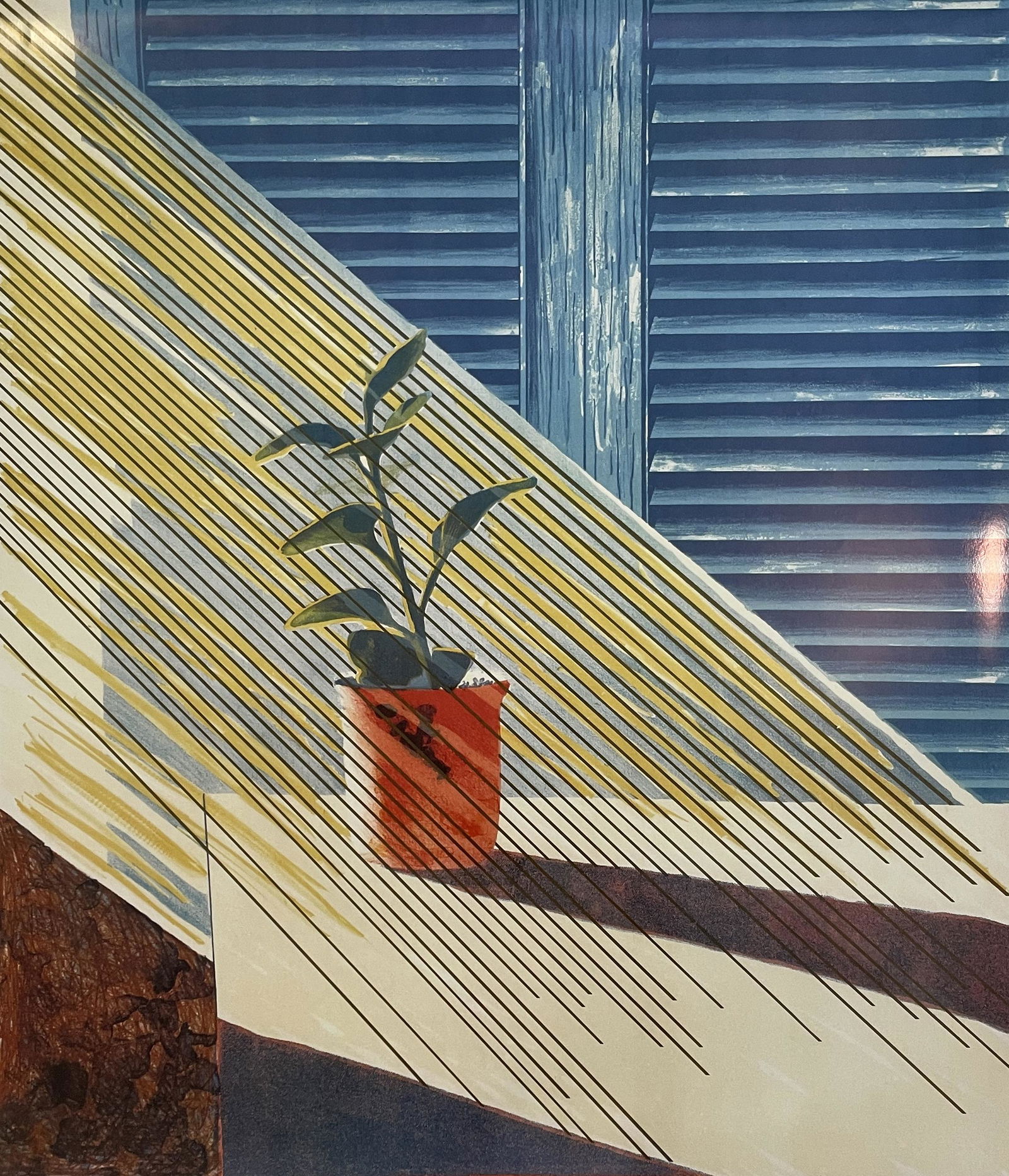 David Hockney - Sun From the Weather Series, 1973: DAVID HOCKNEY (B. 1937) Sun From the Weather Series, 1973 Offset Lithograph 25 3/4" x 22"