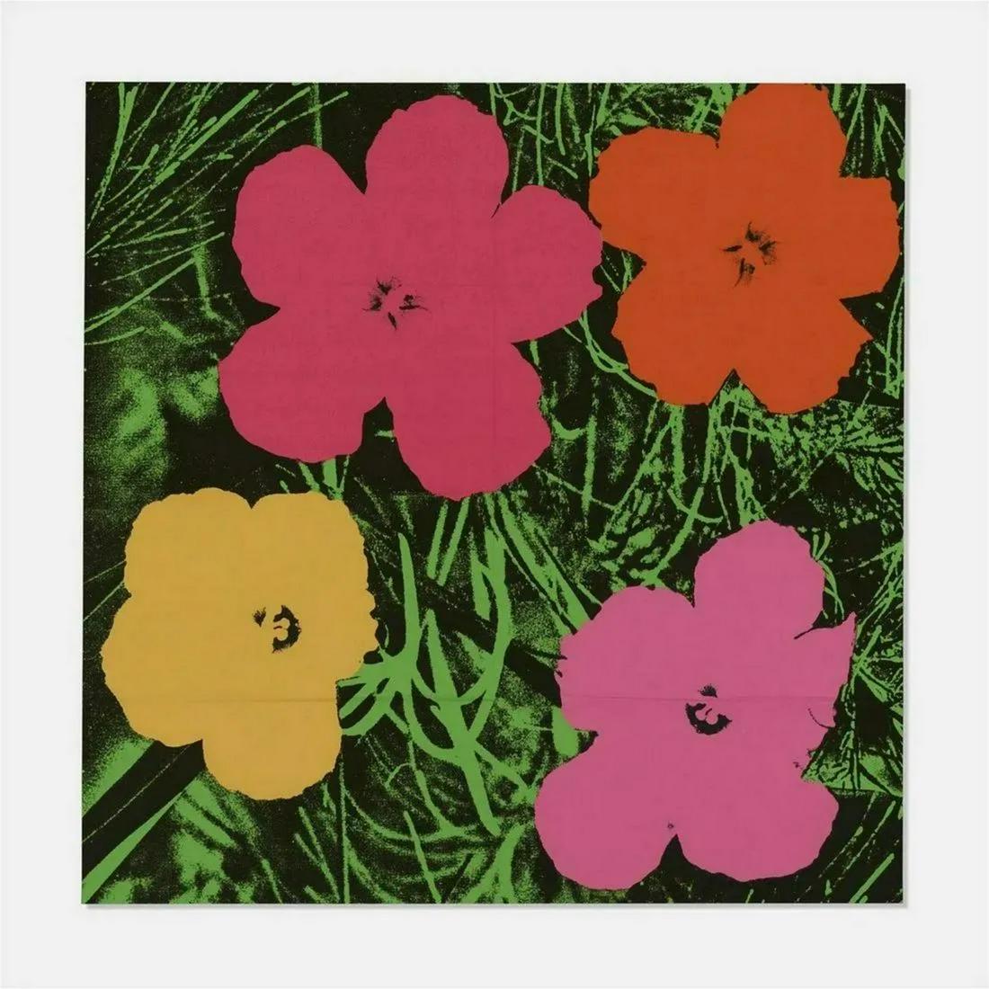 Andy Warhol, Flowers (Castelli mailer): ANDY WARHOL (1928-1987) Flowers, Castelli Mailer 1964 Offset Lithograph in Colors This work is from the edition of approximately 300 printed by Total Color, New York and published by Leo Castelli, New