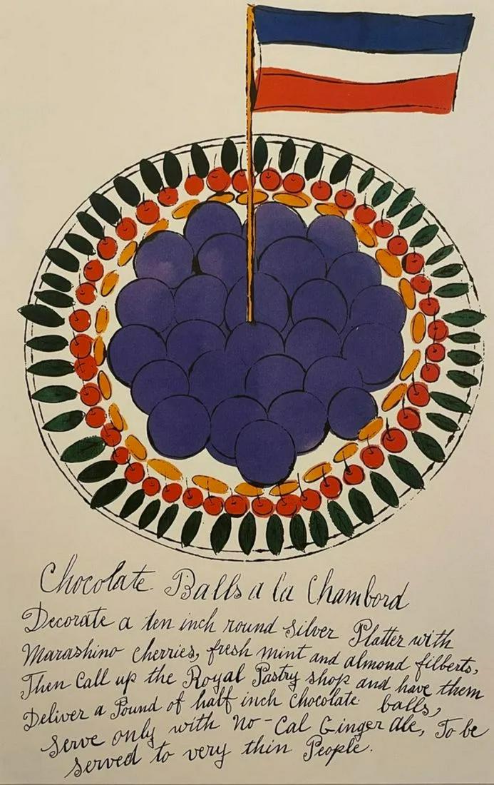 Andy Warhol - Estate Stamped - Print: ANDY WARHOL (1928-1987) 'Authenticated by The Estate of Andy Warhol' Stamp towards verso Print in Colors 10 1/4" x 16"