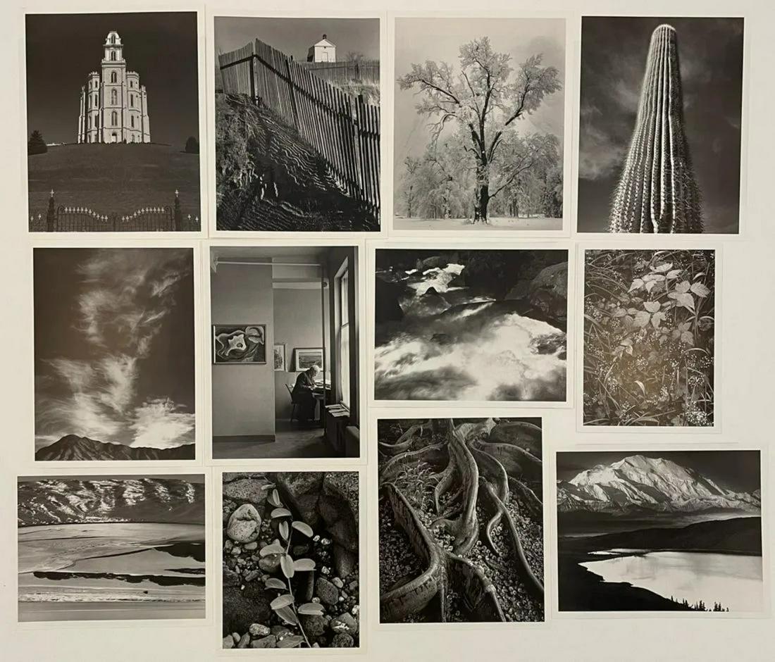 Ansel Adams - Portfolio One, San Francisco, 1948: ANSEL ADAMS (1902-1984) Portfolio One, San Francisco, 1948 Titles include - Mount McKinley, Alaska - Saguaro Cactus, Sunrise, Arizona - Rapids below Vernal Fall, Yosemite Valley - Mormon Temple, Manti