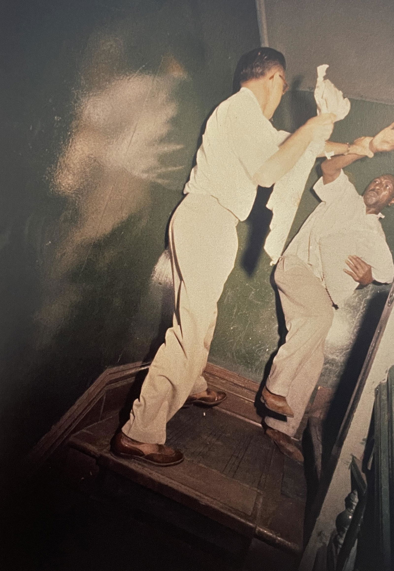 Gordon Parks - Crime, 1957: GORDON PARKS (1912-2006) Crime, 1957 Print in Colors 6" x 8 3/4" Gordon Parks was a self-taught photographer, writer, composer, and filmmaker. Parks is remembered as the first African-American photogr