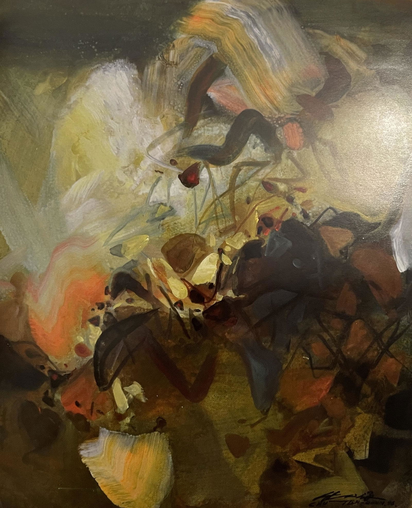 Chu Teh-Chun - Sans Titre, 1996: CHU TEH-CHUN (1920-2014) Sans Titre, 1996 Print in Colors 6 3/4" x 8 1/2" Chu Teh-Chun was a Chinese-French abstract painter who pioneered the integration of traditional Chinese painting techniques wi