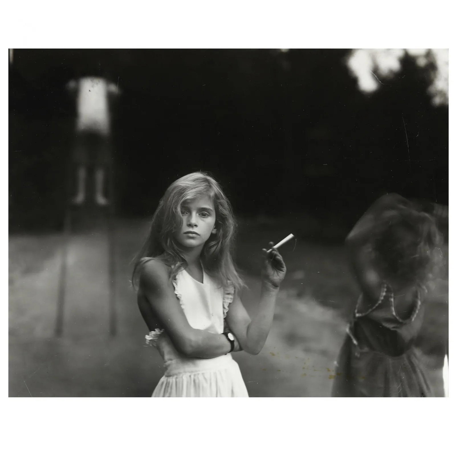 Sally Mann - Preparatory, 1989: SALLY MANN (B. 1951) Preparatory Photograph for Candy Cigarette, 1989 Print in Colors 7" x 9" Sally Mann is an American photographer known for her black-and-white portraits of her family and documenta