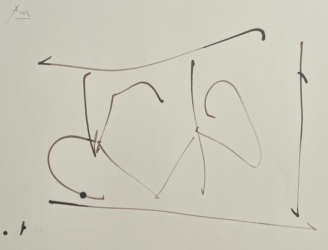 Robert Motherwell - Untitled, 1982: ROBERT MOTHERWELL (1915-1991) Untitled, 1982 Print in Colors, Printed in the 1980s 6 5/8" x 5 1/8" Robert Motherwell was an American artist and seminal Abstract Expressionist painter. Influenced by th