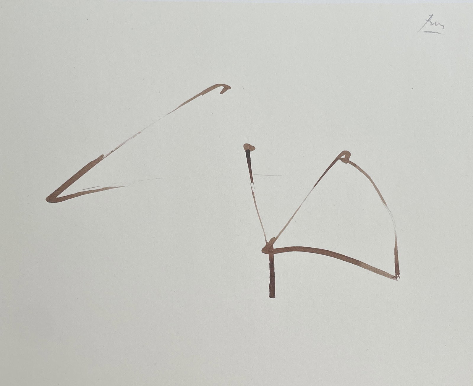 Robert Motherwell - Untitled, 1982: ROBERT MOTHERWELL (1915-1991) Untitled, 1982 Print in Colors, Printed in the 1980s 8 3/8" x 6 3/4" Robert Motherwell was an American artist and seminal Abstract Expressionist painter. Influenced by th