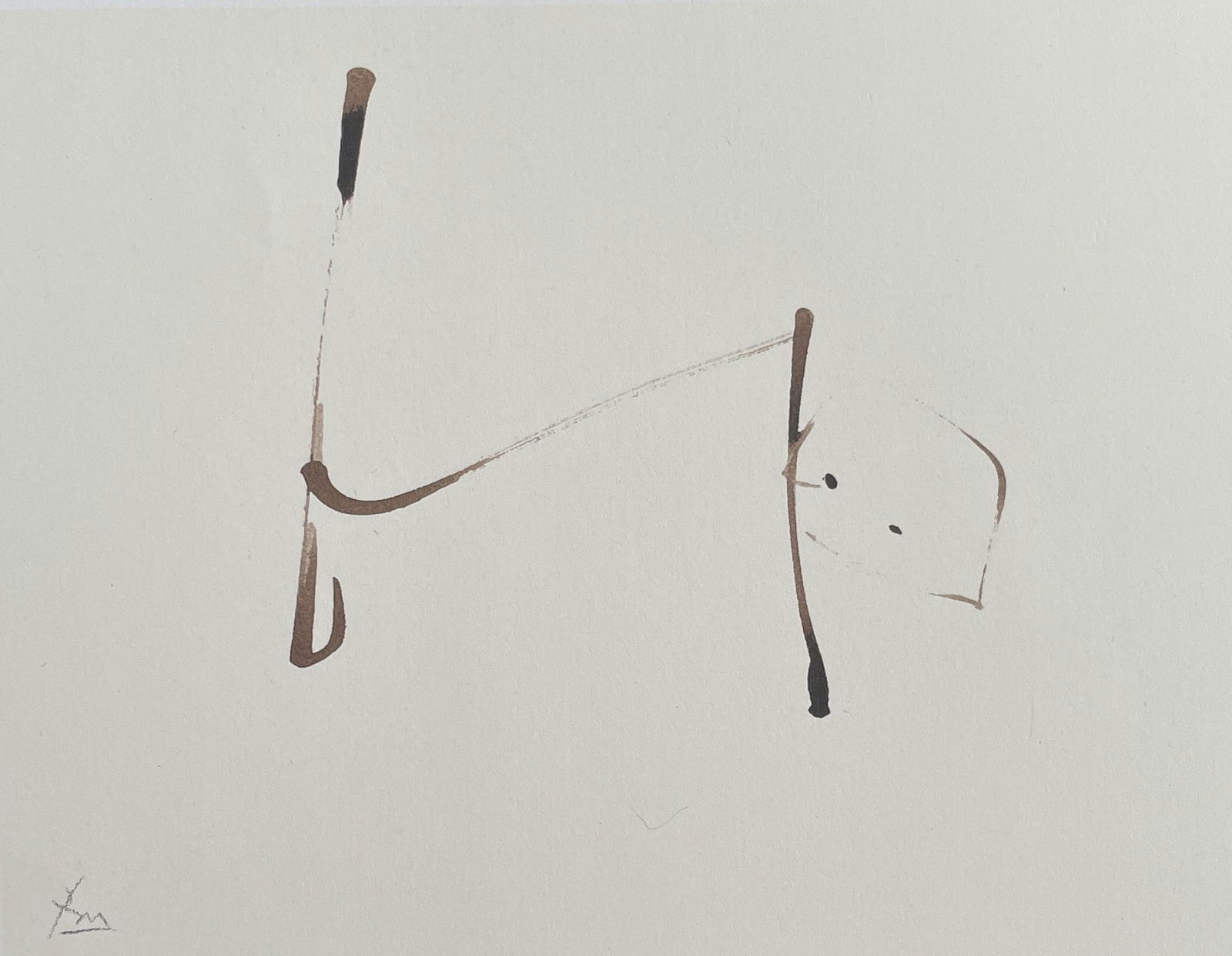 Robert Motherwell - Untitled, 1982: ROBERT MOTHERWELL (1915-1991) Untitled, 1982 Print in Colors, Printed in the 1980s 6 3/4" x 5 1/8" Robert Motherwell was an American artist and seminal Abstract Expressionist painter. Influenced by th