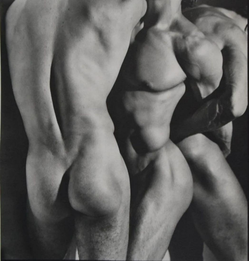 Herb Ritts - Three Male Torsos, 1986: HERB RITTS (1952-2002) Three Male Torsos, Los Angeles, 1986 Print in Colors 8" x 11" Herb Ritts was an American photographer known for his celebrity portraiture and evocative nudes from the 1980s and 