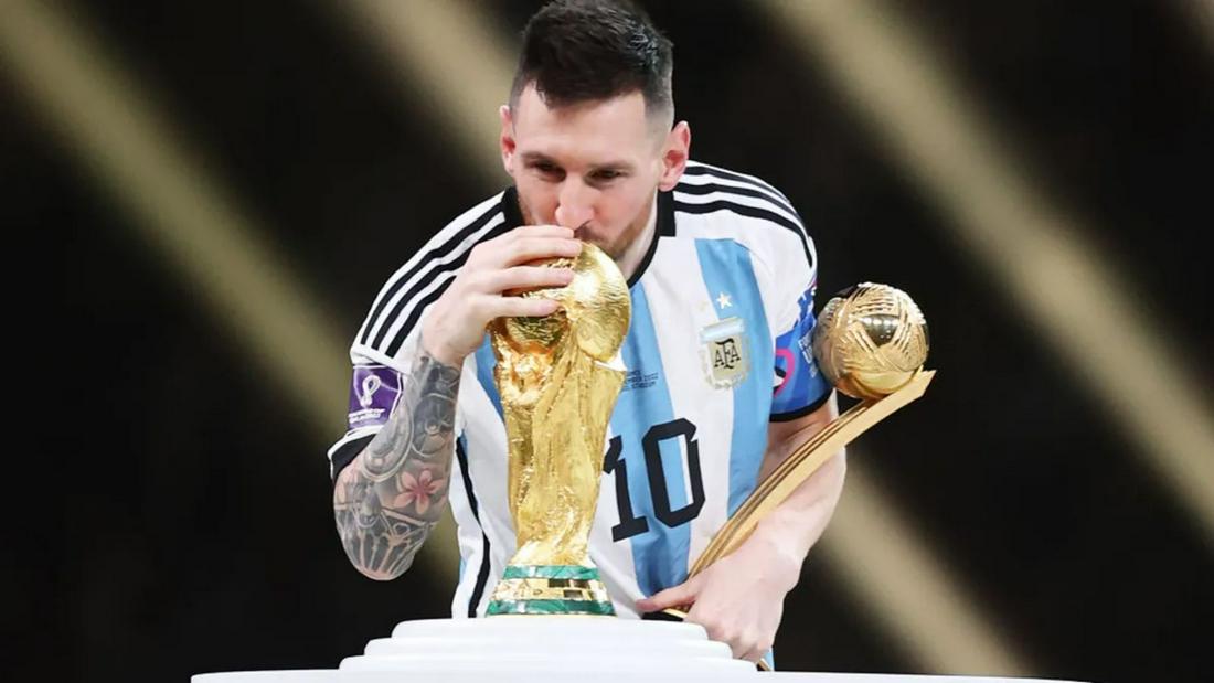 Lionel Messi - Kissing Olympic Trophy (1 of 1)