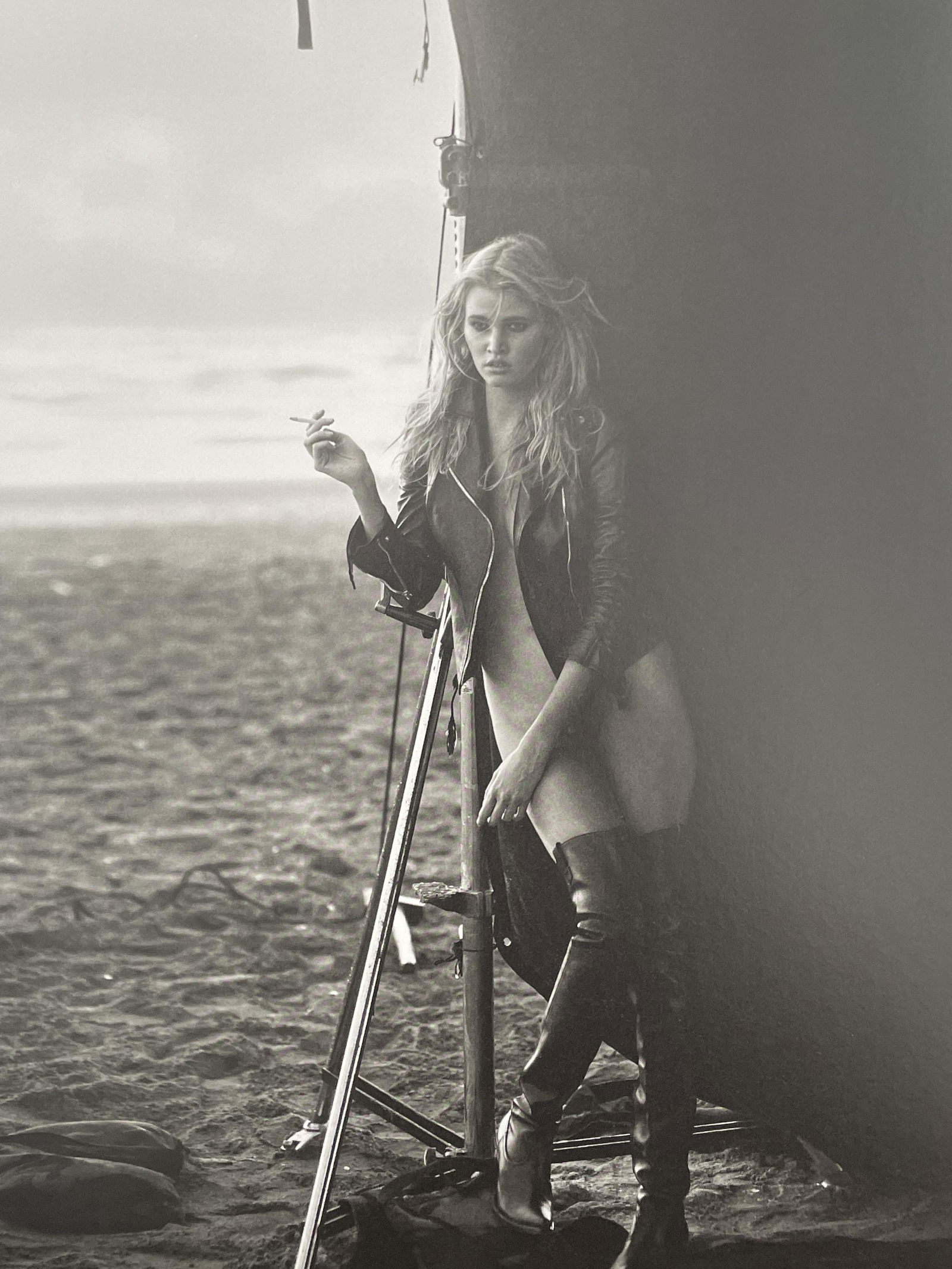 Peter Lindbergh - Lara Stone, 2008: PETER LINDBERGH (1944-2019) Lara Stone, France, 2008 Print in Colors 7 1/4" x 9 1/4" Peter Lindbergh was a photographer and video director credited with ushering in a new era of supermodel photography