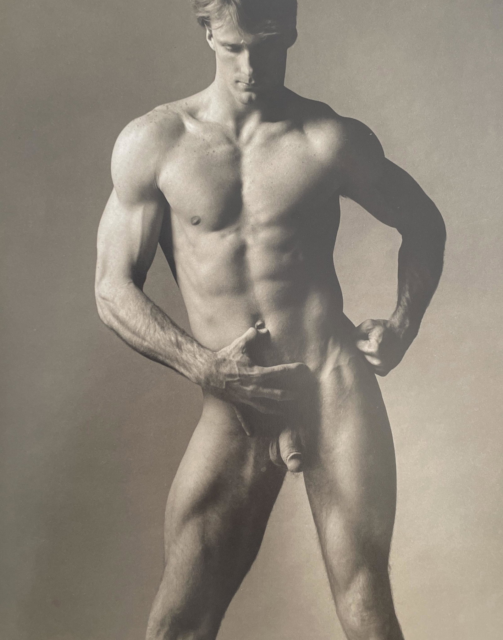 Ken Haak - Male Nude, 1986: KEN HAAK (1923-1991) Male Nude, 1986 Print in Colors 9" x 11 3/8" Ken Haak became a self-taught explorer in fashion photography who played light and shadow against skin and fabric to not simply dramat