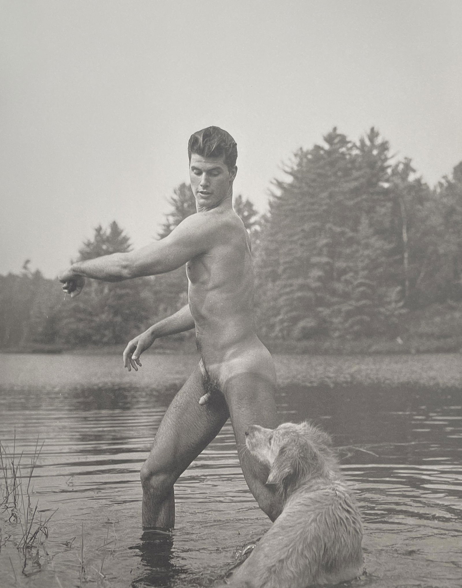 Bruce Weber - Rob and Little Bear, Bear Pond, 1989 (1 of 1)
