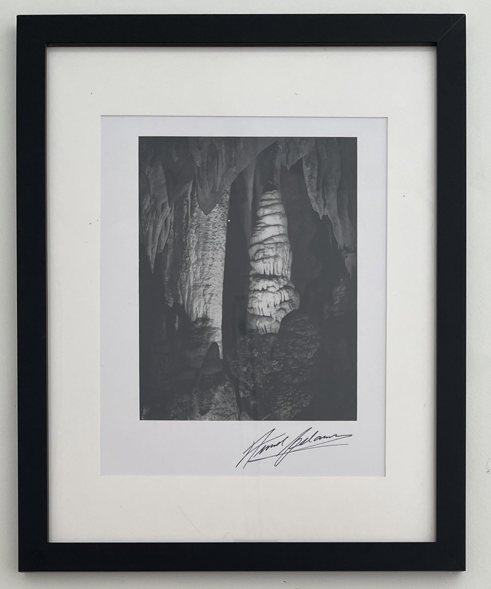 Ansel Adams - Carlsbad Caverns National Park, Hand Signed: ANSEL ADAMS (1902-1984) Papoose Room, Carlsbad Caverns National Park, New Mexico Hand Signed Silver Gelatin Frame measures 12" x 15" Image measures 7 3/4" x 9 3/4"