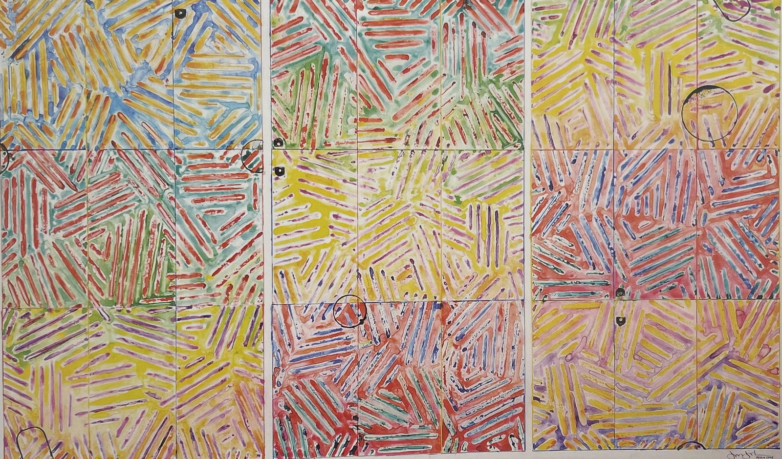 Jasper Johns - Usuyuki, 1979: JASPER JOHNS (B.1930) Usuyuki, 1979 Print in Colors 7 3/4" x 4 3/4" Jasper Johns is an iconic American artist who came to define the period between Abstract Expressionism and Pop Art. In Flag (1954â�