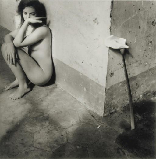 Francesca Woodman - Self Portrait with Lily, 1977 (1 of 1)