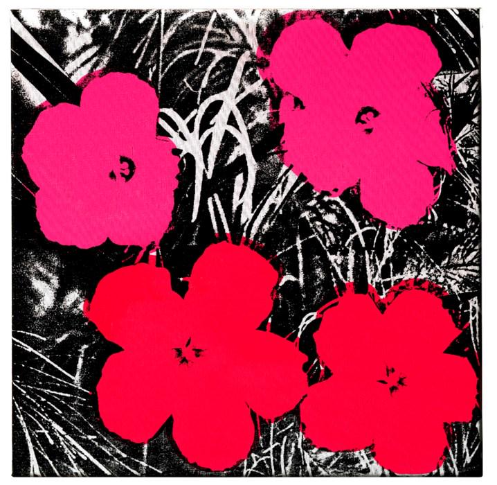 Andy Warhol - Flowers, 1964: ANDY WARHOL (1928-1987) Flowers, 1964 Print in Colors 10" x 10" Andy Warhol was a leading figure in the Pop Art movement. Like his contemporaries Roy Lichtenstein and Robert Rauschenberg, Warhol respo