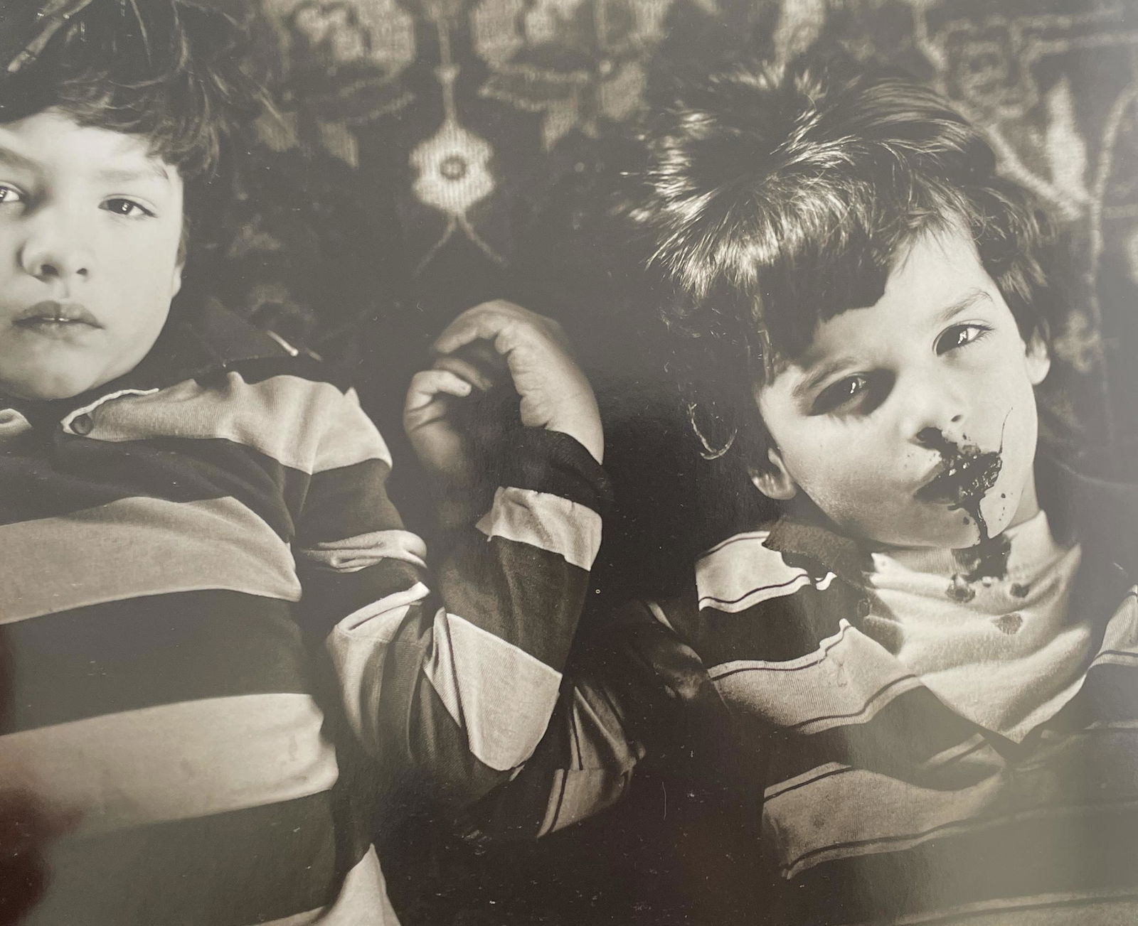 Sally Mann - Emmett's Bloody Nose, 1985: SALLY MANN (B.1951) Emmett's Bloody Nose, 1985 Print in Colors 10" x 8" Sally Mann is an American photographer known for her black-and-white portraits of her family and documentation of the landscape