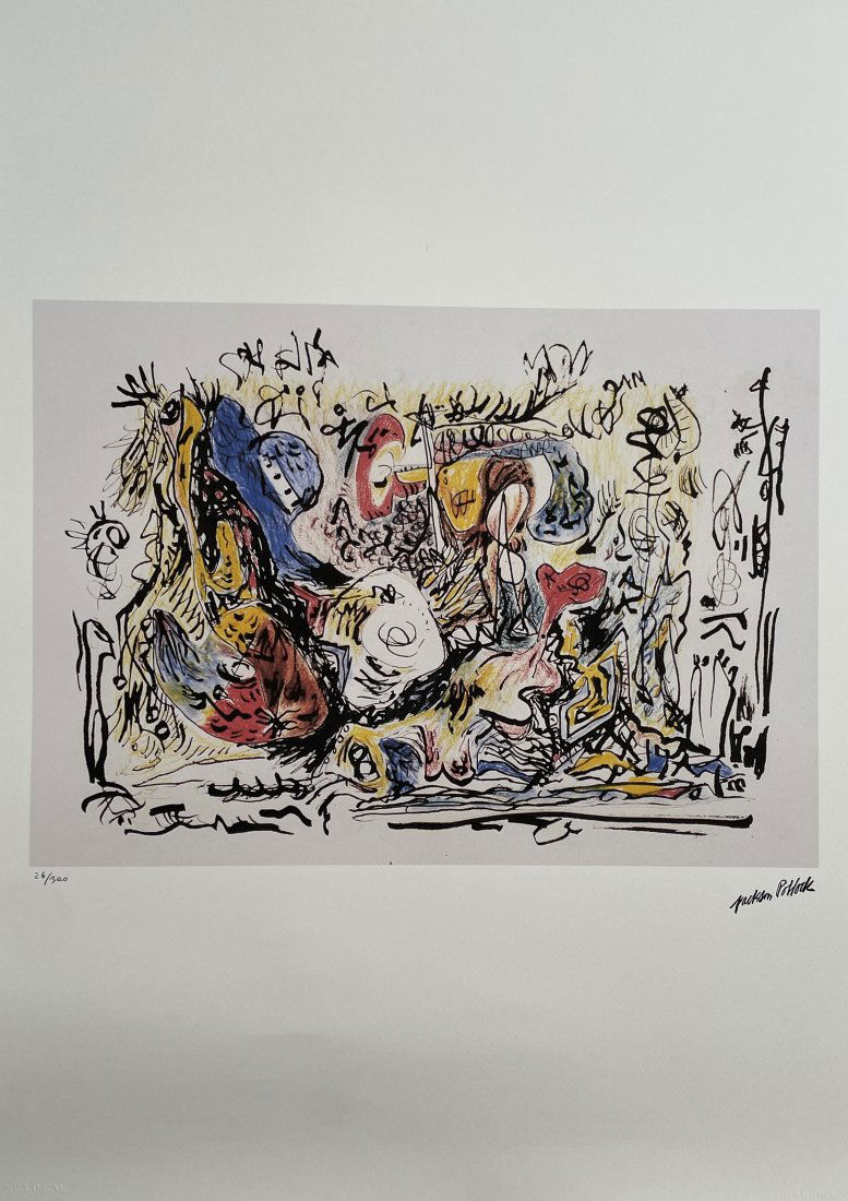 Jackson Pollock - Signed and Numbered Lithograph, (Limited Edition) (1 of 14)