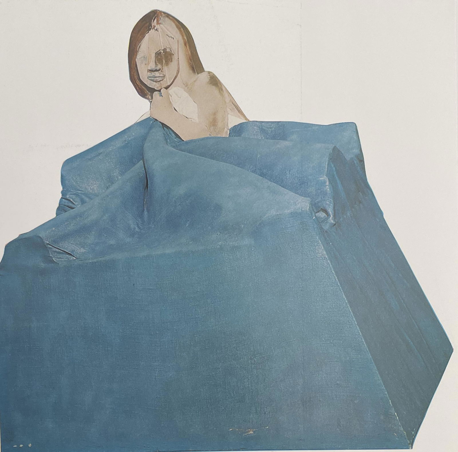 Larry Rivers - Cropped Blue Bed, 1967: LARRY RIVERS (1923-2002) Title - Cropped Blue Bed, 1967 Type of Print - Print in Colors Estimated Image Size - 7 3/4" x 8" Larry Rivers was an American artist whose work fused the lively mark-making o