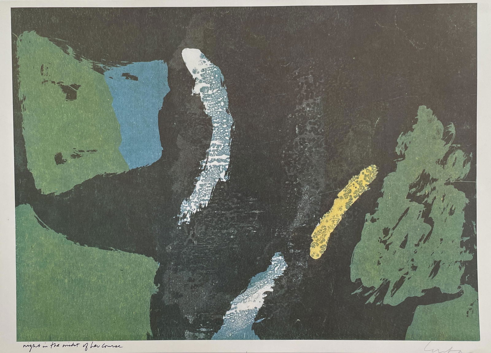 Sister Corita Kent - Night in the Midst of Her Course, 1968 - Hand SIgned (1 of 5)