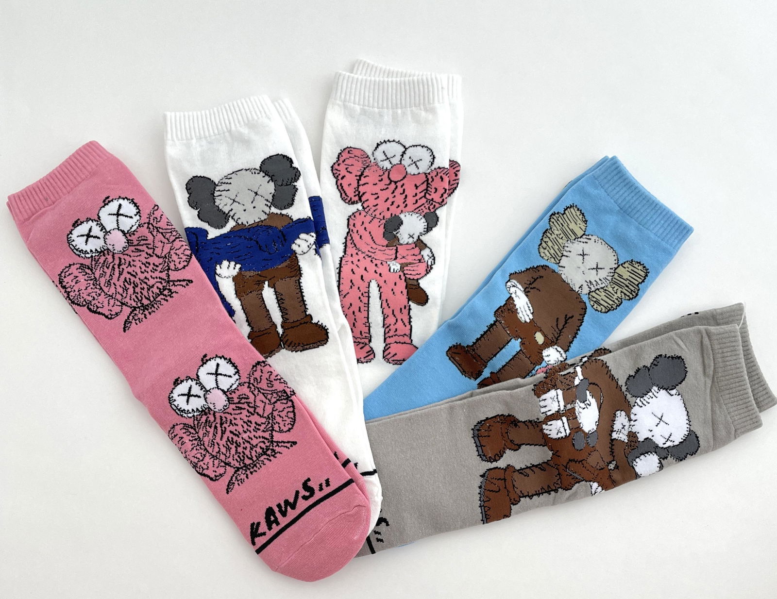 Kaws Socks (Grouping of 5): KAWS Socks Grouping of 5 unworn brand new socks