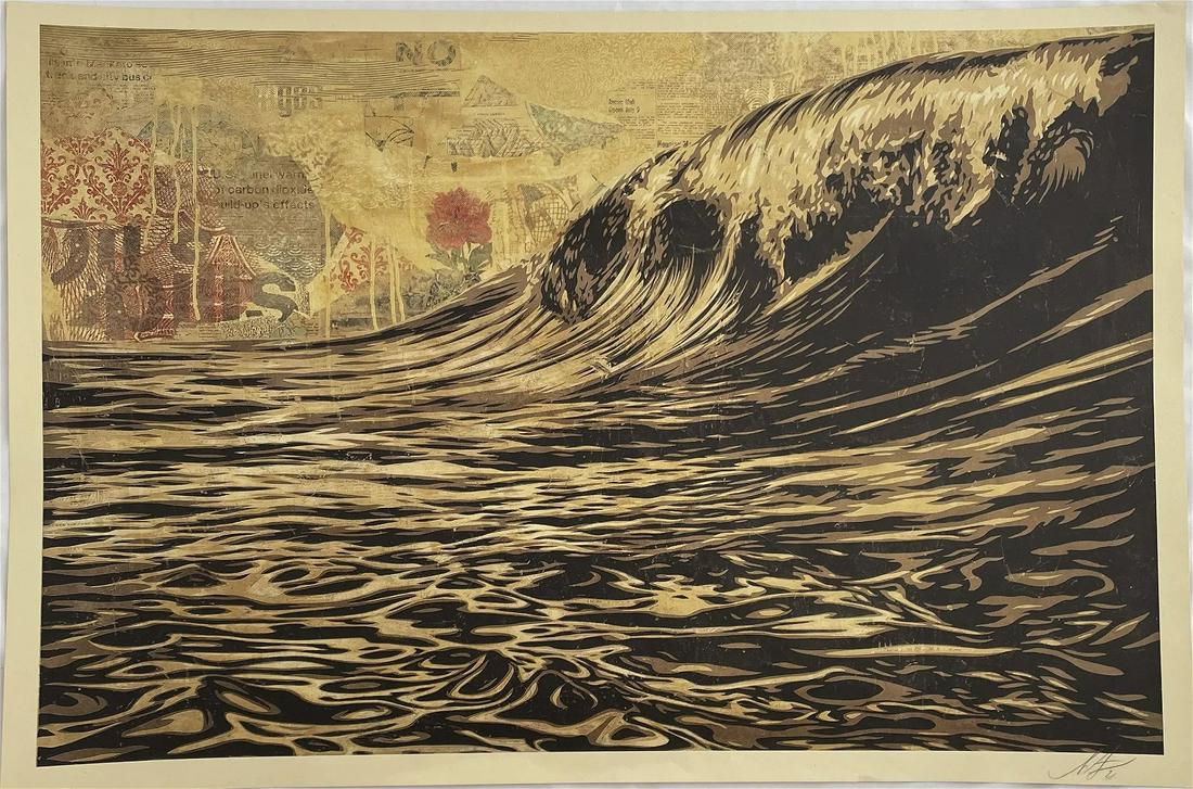 Shepard Fairey Wave (Hand Signed) Lithograph (1 of 10)