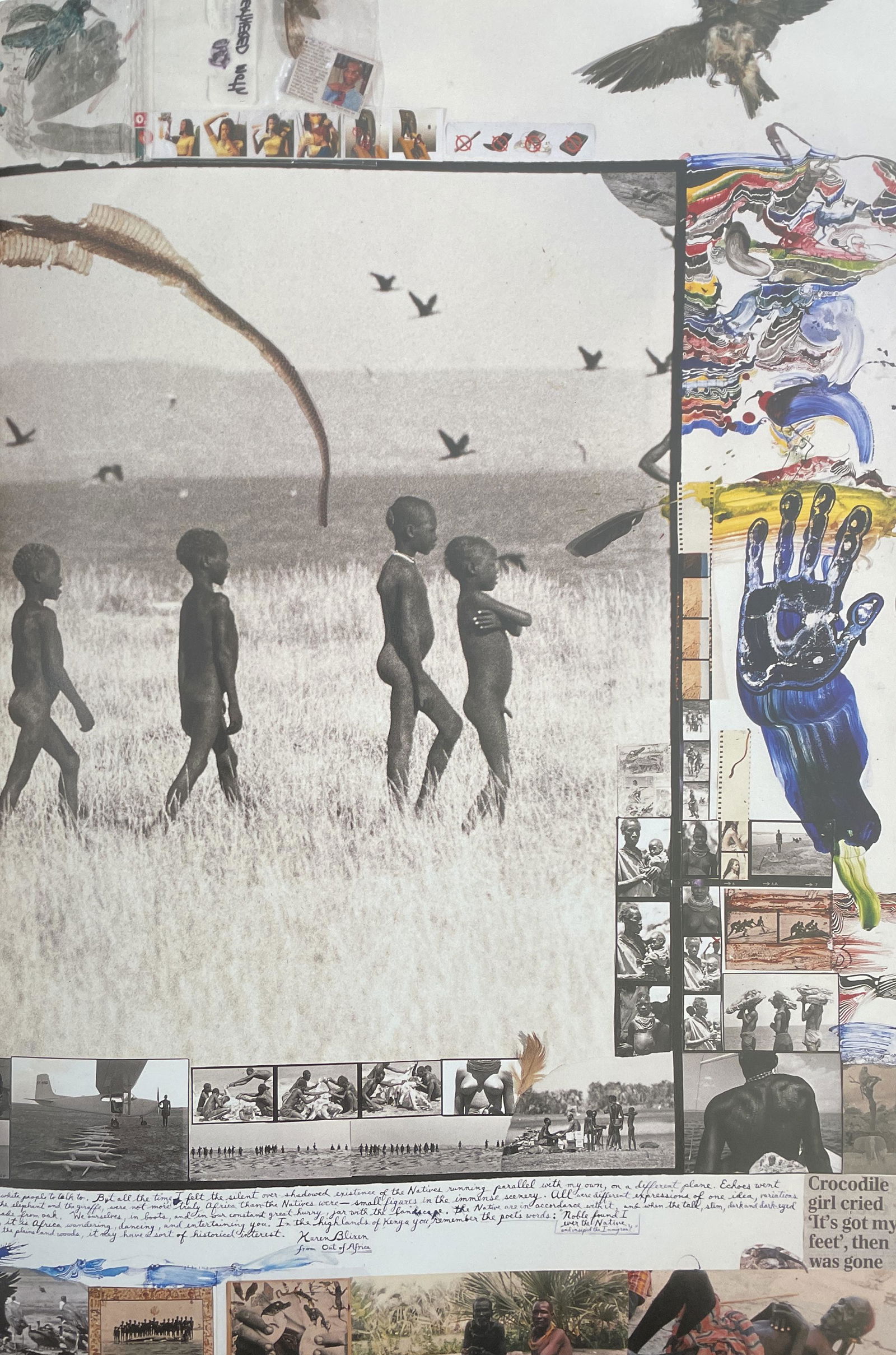 Peter Beard - Watoto and Birds: PETER BEARD (1938-2020) Title - Watoto and Birds Type of Print - Print in ColorsEstimated Image Size - 8" x 12" Peter Beard was an American photographer best known for his documentary images of Africa