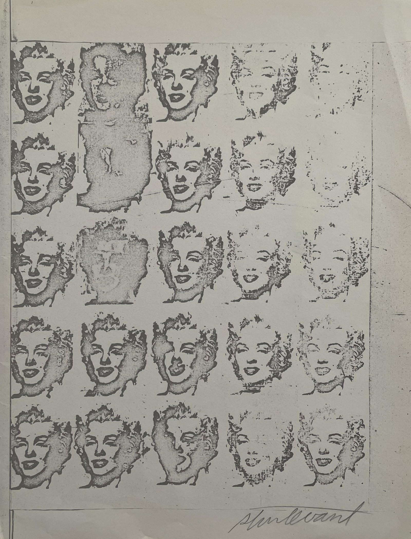 Elaine Sturtevant - Hand Signed - Offset Lithograph: ELAINE STURTEVANT (1924-2014) Untitled Hand signed to the bottom right in pencil Offset Lithograph 8 1/2" x 11"