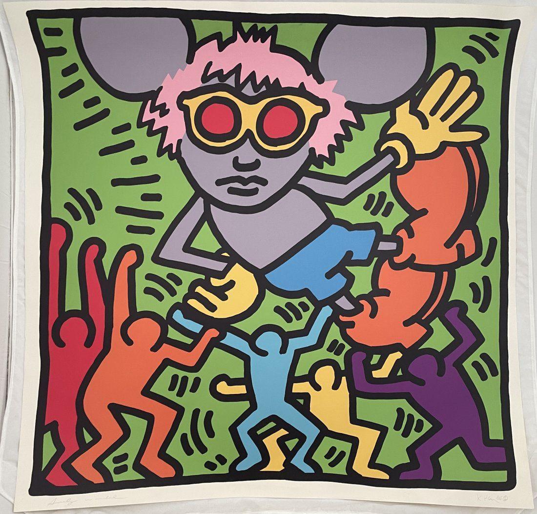 After Andy Warhol x Keith Haring (Andy Mouse, 1986) - Hand Signed (1 of 20)