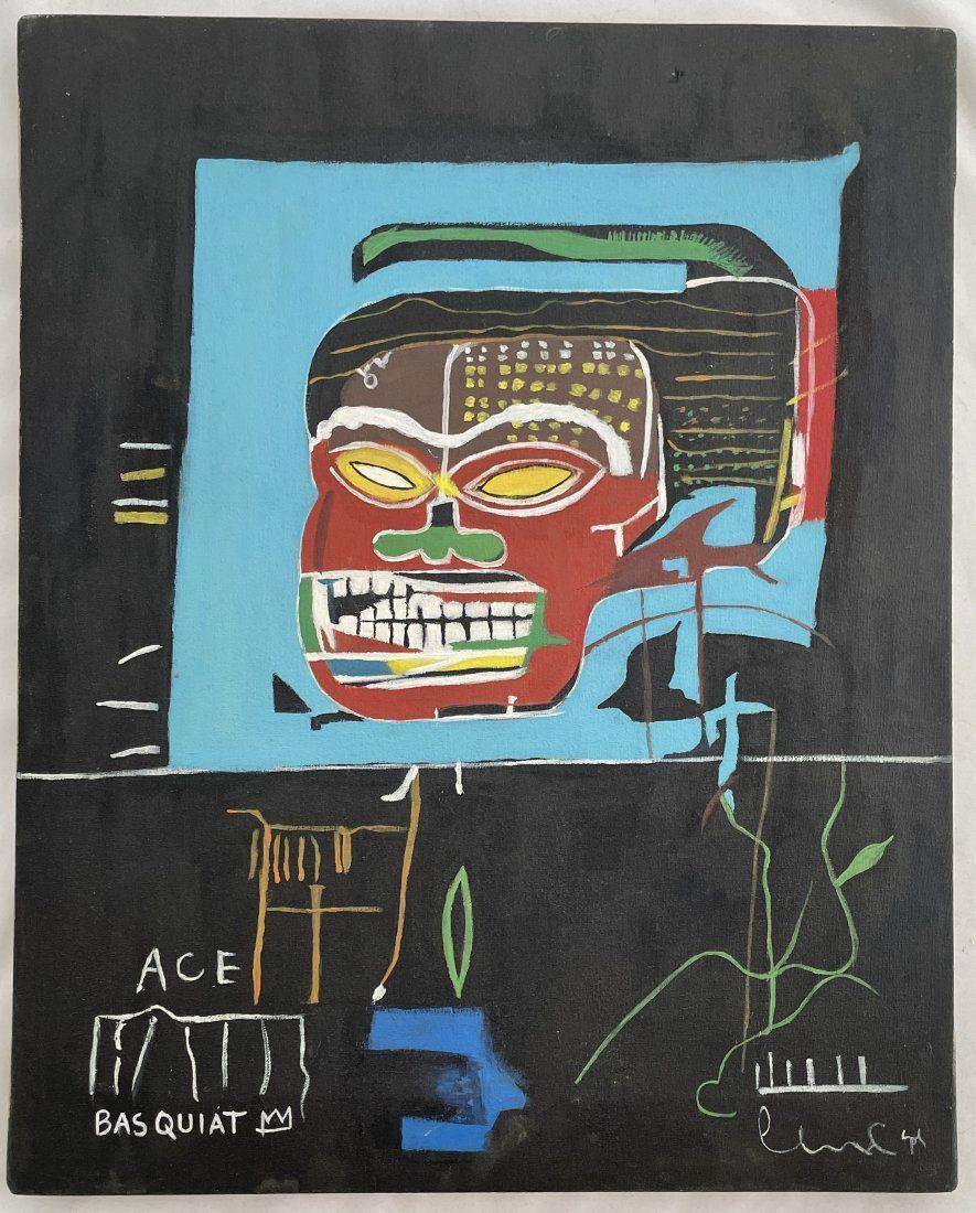 After Jean Michel Basquiat - Original Oil Painting, 1982 (1 of 13)