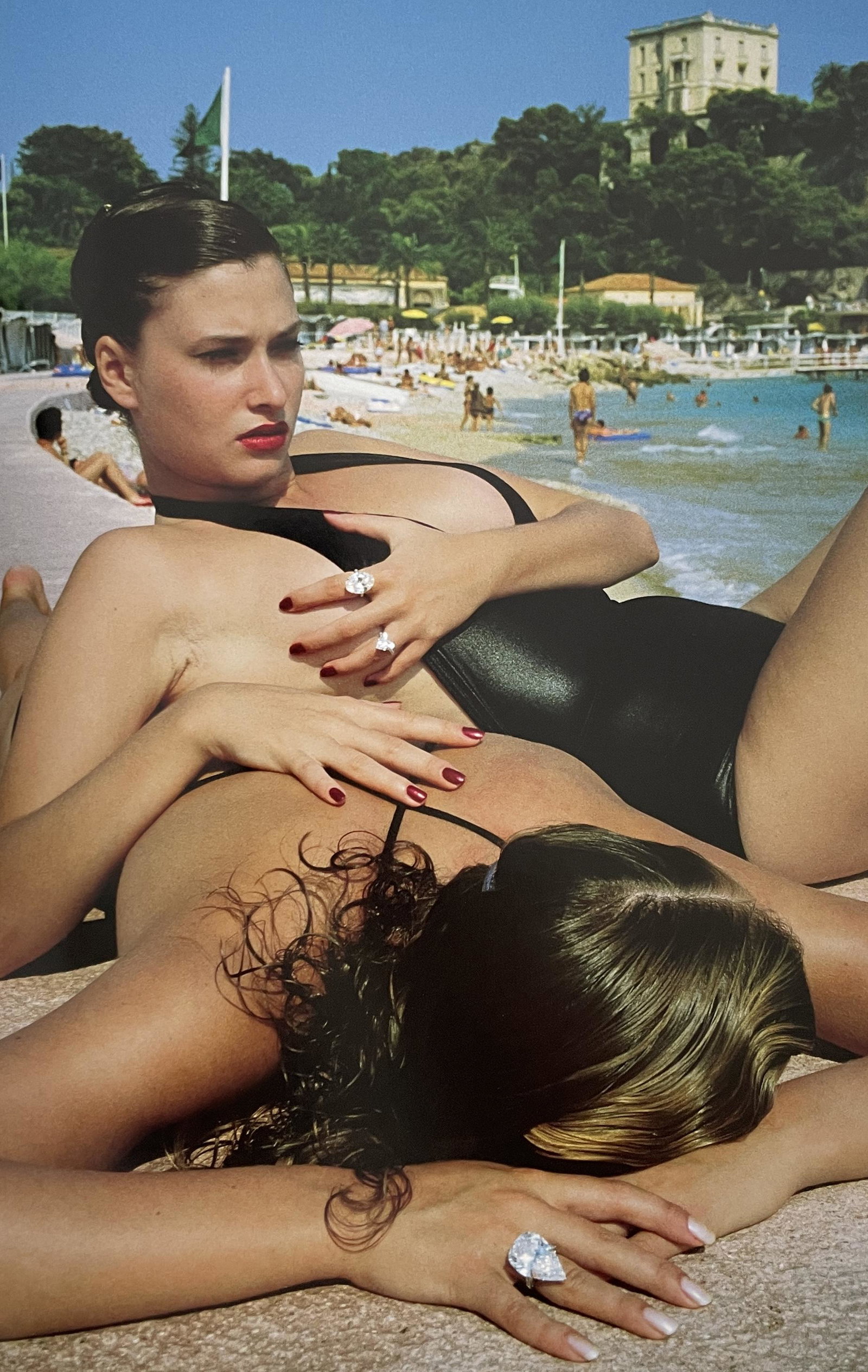 Helmut Newton - Monte Carlo Beach Club, 1979: HELMUT NEWTON (1920-2004) Title - Monte Carlo Beach Club, 1979 Type of Print - Print in Colors Approximate Image Size - 13" x 9 1/2" Helmut Newton was a German high-fashion photographer whose subversi