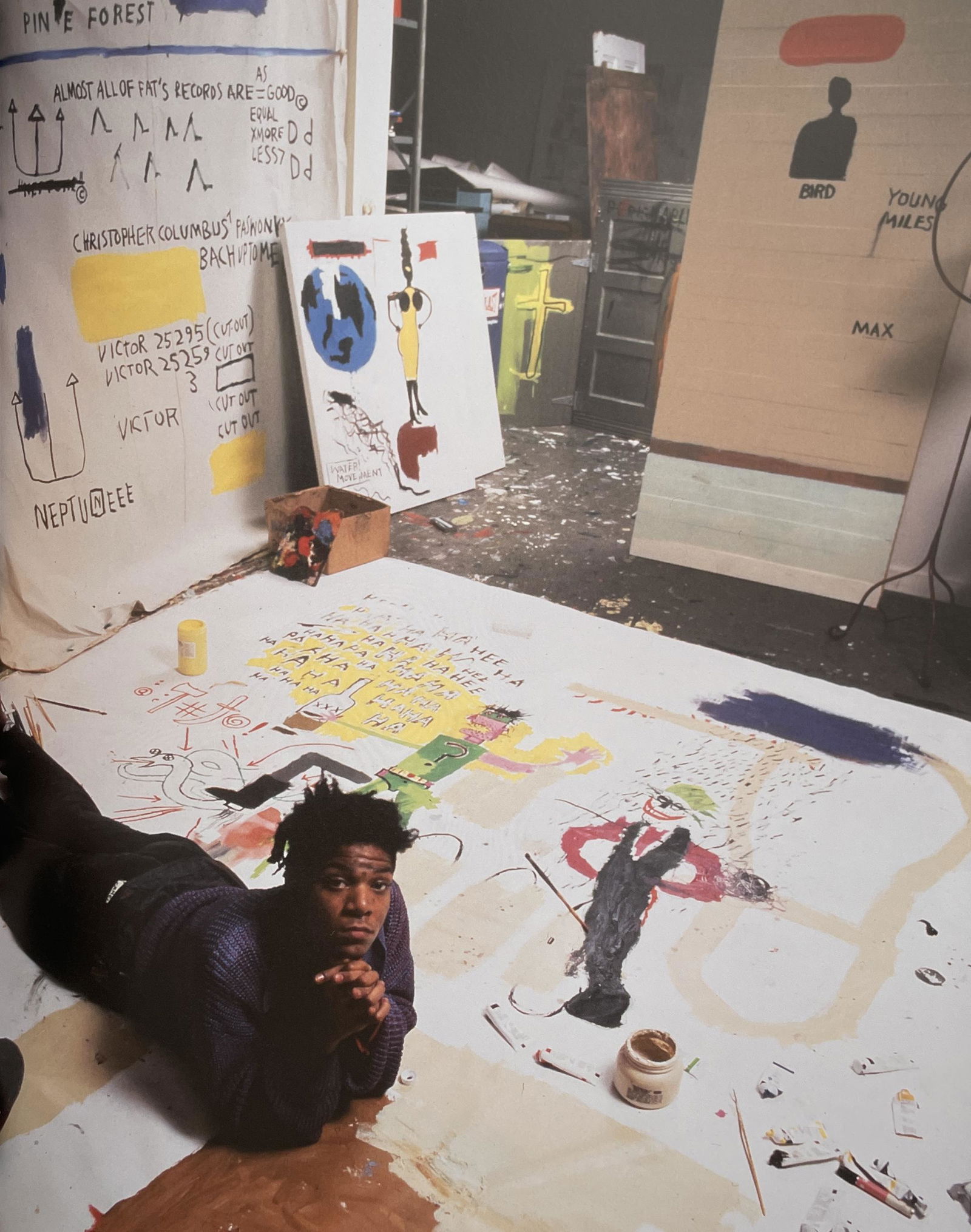 Jean Michel Basquiat - Basquiat working, 1987 (1 of 1)
