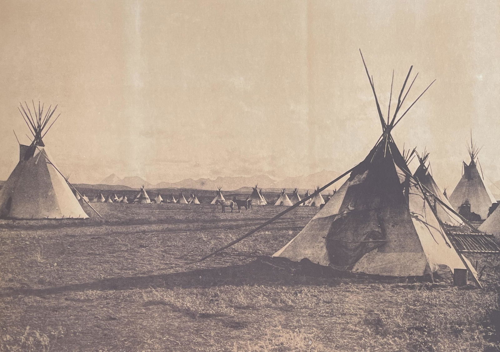 Edward Curtis - Piegan Encampment, Print (1 of 1)