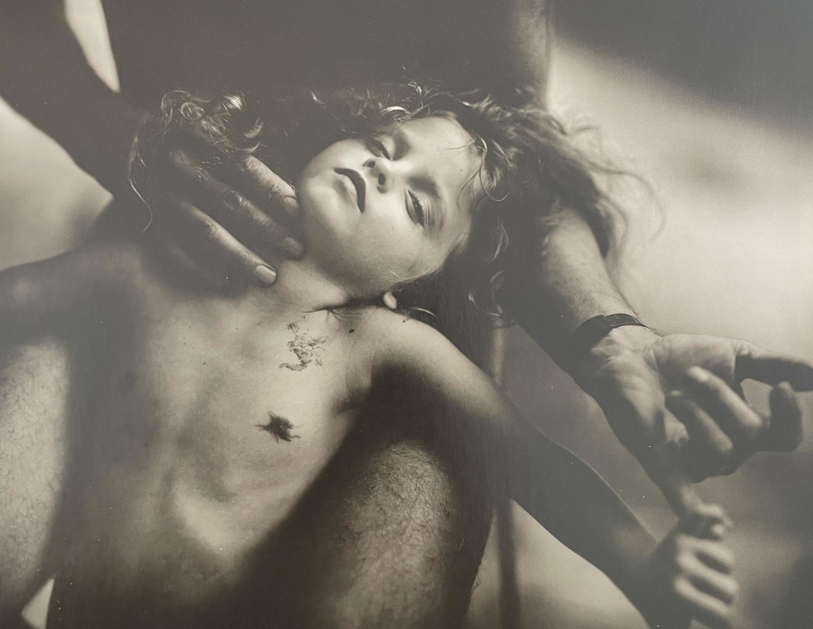 Sally Mann - Last Night, 1990: SALLY MANN (B.1951) Title - Last Night, 1990 Type of Print - Print in Colors Estimated Image Size - 9 1/2" x 8" Sally Mann is an American photographer known for her black-and-white portraits of her fa
