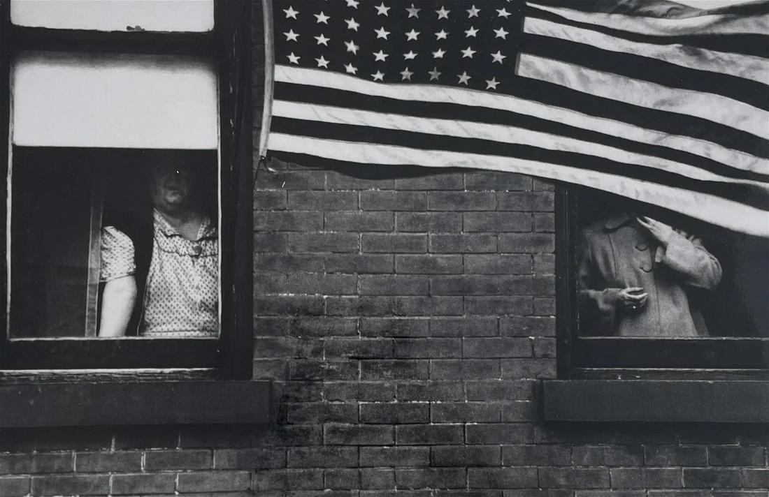 Robert Frank - Parade - Hoboken, 1955 - Silver Gelatin: ROBERT FRANK (1924-2019) Parade - Hoboken, New Jersey, 1955 Silver Gelatin, Printed Later 7 3/4" x 12"