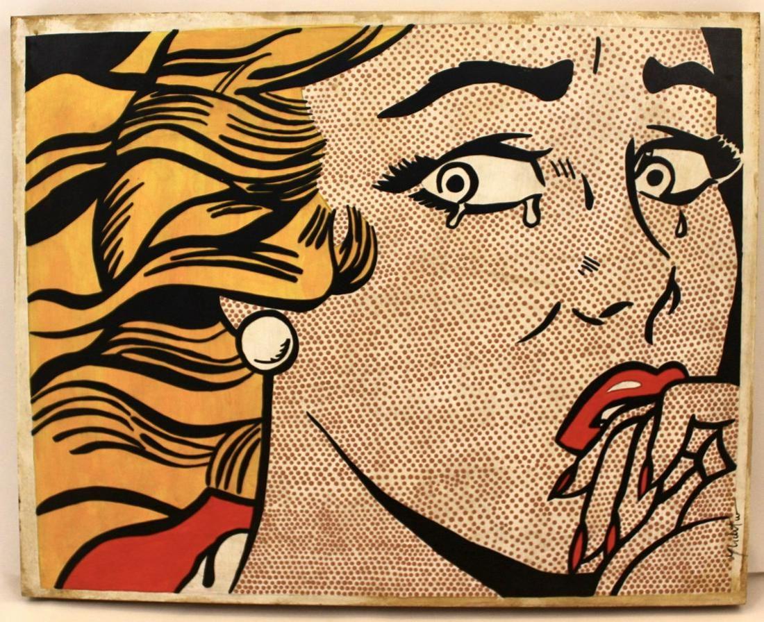 After Roy Lichtenstein - Crying Girl, 1963 - Oil on Board (1 of 14)