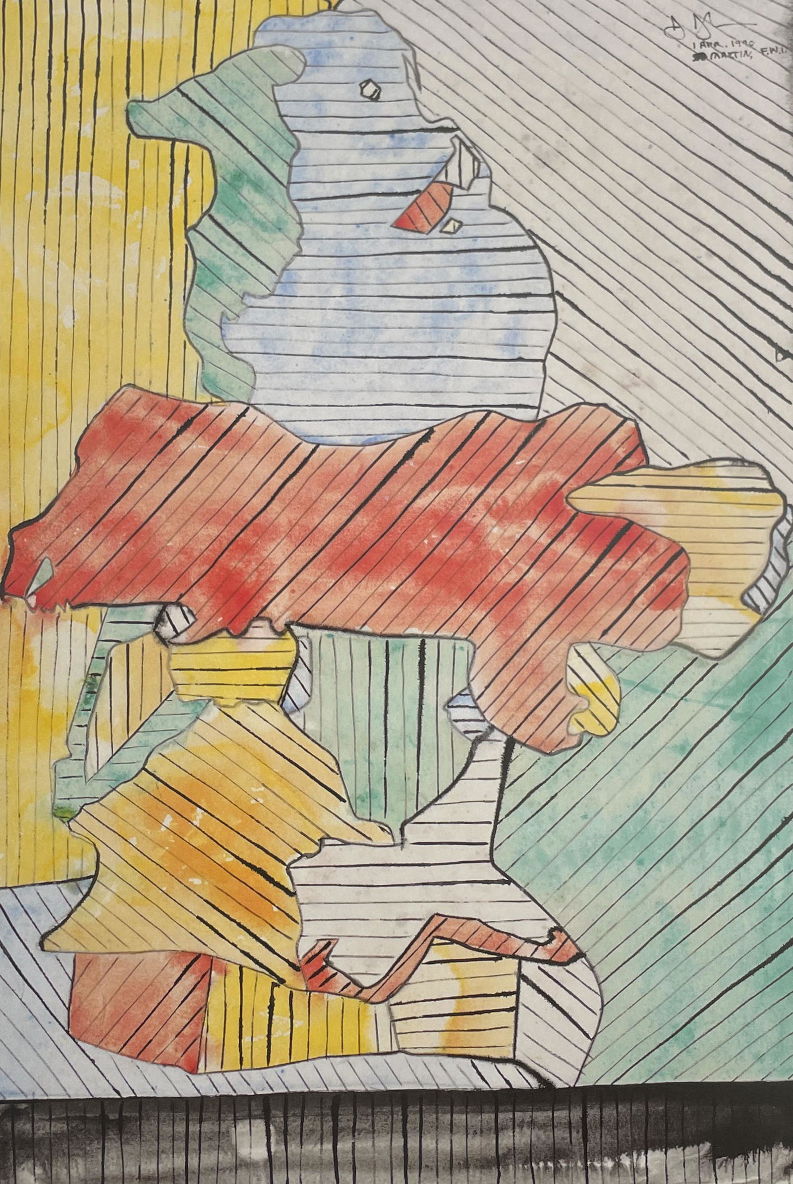 Jasper Johns - Untitled, 1990: JASPER JOHNS (B. 1930) Title - Untitled, 1990 Type of Print - Print in Colors Estimated Image Size - 6 3/4" x 9 3/4" Jasper Johns is an iconic American artist who came to define the period between Abs