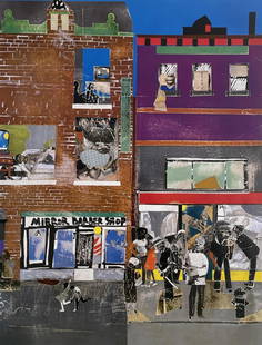 Romare Bearden - The Block, 1978 - Offset Lithograph: ROMARE BEARDEN (1911-1988) Title - The Block, 1978 Type of Print - Offset Lithograph Estimated Image Size - 22" x 29"