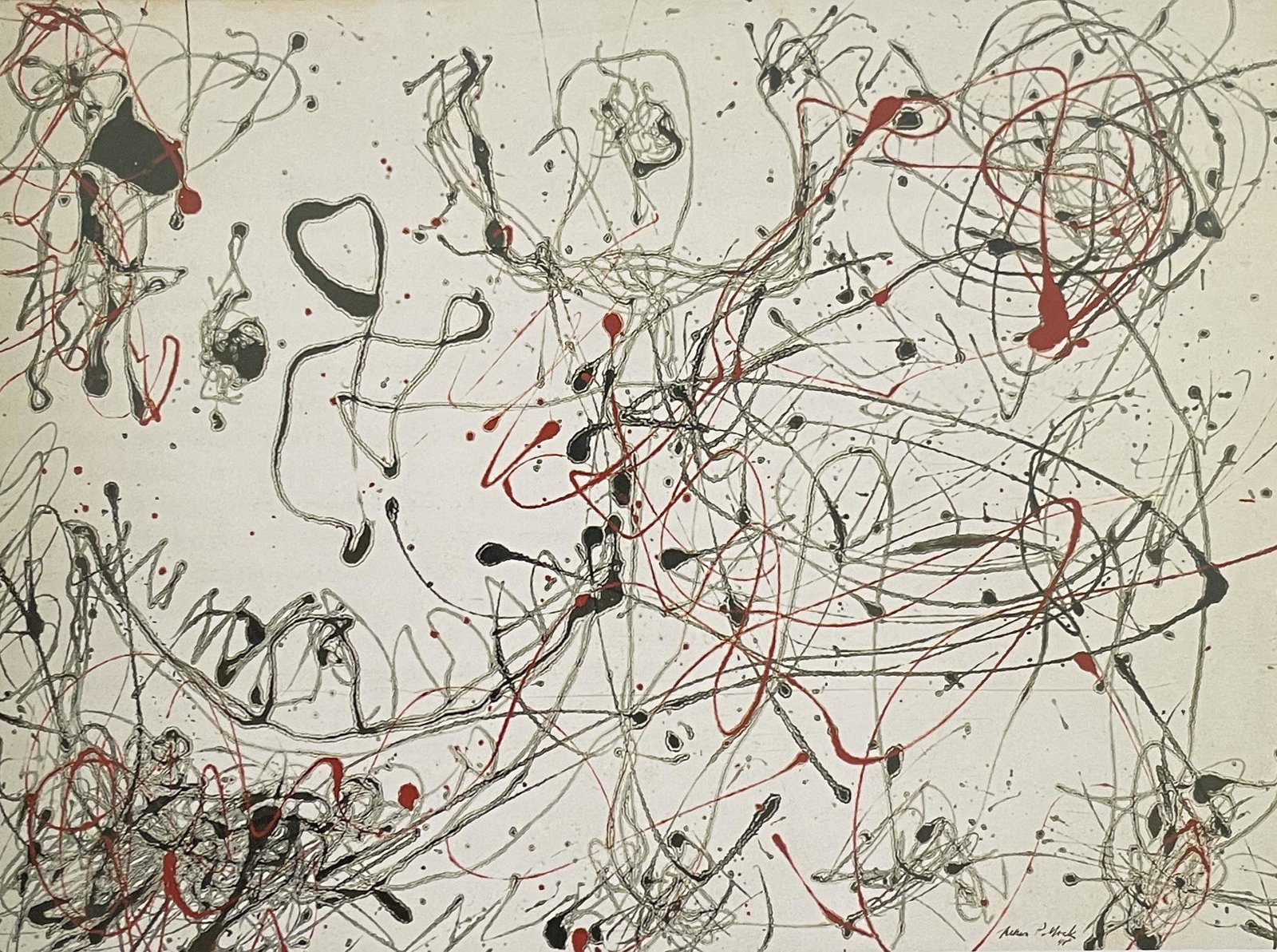 Jackson Pollock - Number 4, 1948: JACKSON POLLOCK (1912-1956) Title - Number 4, 1948 Type of Print - Print in Colors, Printed in the 2000s Estimated Image Size - 4 1/2" x 6" Jackson Pollock was one of the most famous Post-War American