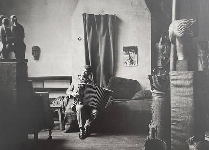 Andre Kertesz - Ossip Zadkine in Seinem Atelier, Paris, 1926: ANDRE KERTESZ (1894-1985) Title - Ossip Zadkine in Seinem Atelier, Paris, 1926 Type of Print - Print in Colors Estimated Image Size - 8" x 6" André Kertész was a Hungarian photographer who emerg