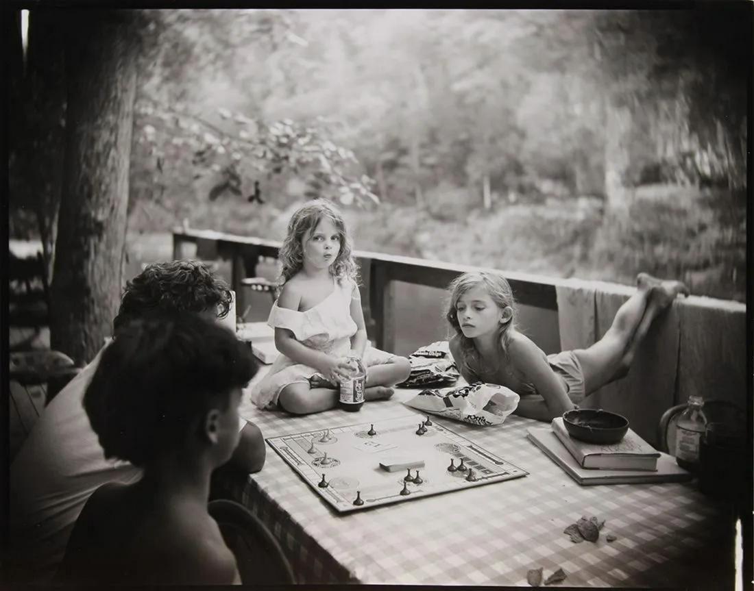 Sally Mann - Sorry Game, 1989: SALLY MANN (B. 1951) Title - Sorry Game, 1989 Type of Print - Print in Colors Estimated Image Size - 7" x 9" Sally Mann is an American photographer known for her black-and-white portraits of her famil